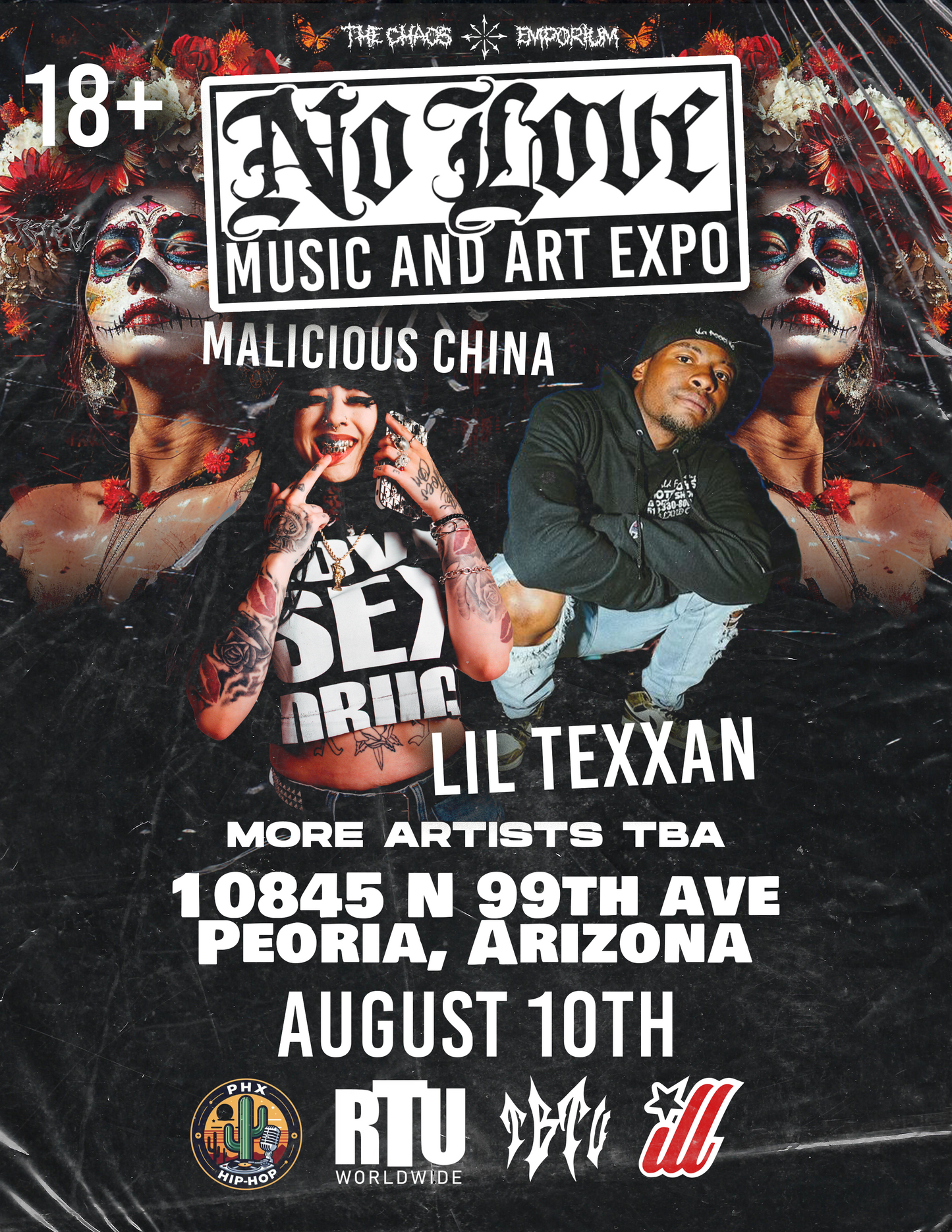 No Love Music And Art Expo feat Malicious China, Lil Texxan, And more!