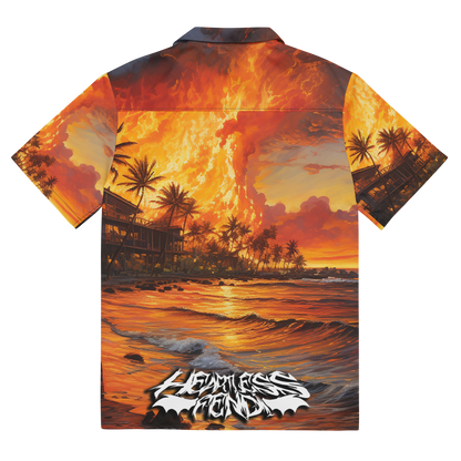 Heartless Fendi Flaming Hot Hawaiian Unisex button shirt