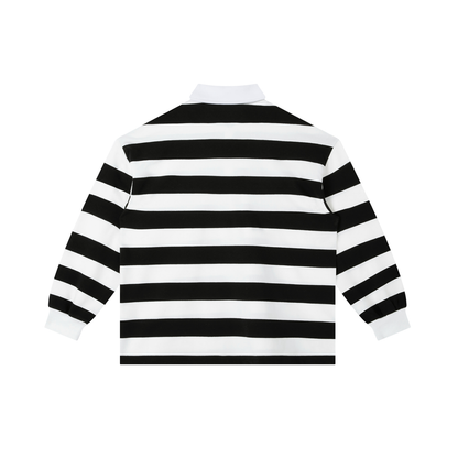 MKULTRA Color Block Stripe Polo Shirt
